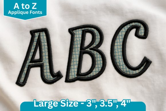 Curvy Applique Font for Boutique Sweatshirts