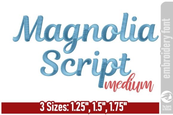 Elegant Magnolia Script Embroidery Font