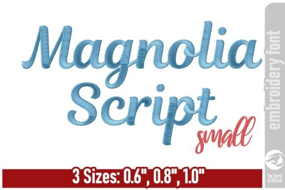 Magnolia Script Font: Elegant Small Embroidery