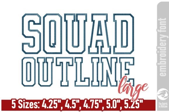 Squad Outline Embroidery Font Review